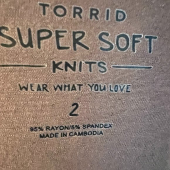 New Torrid Super Soft Hi Lo Open Cardigan 3/4 Sleeve size 2X - Picture 6 of 7